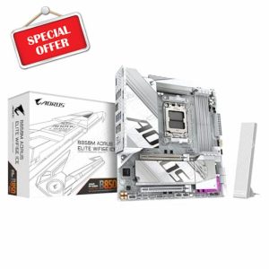 GIGABYTE B850M AORUS ELITE WIFI6E ICE Motherboard- AMD Ryzen 9000 Series CPUs
