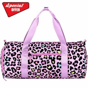 Choco Mocha Kids Duffle Bag for Girls Travel Duffle Bag Weekender Overnight Bag Kids Sleepover Bag Lightweight Sports Gym Bag with Shoes Compartment