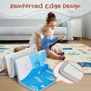 Large Padded Playmat Foam Mats (Cute Dinosaur + Whale's Dreamland)