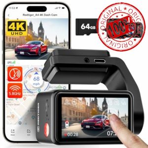 REDTIGER A4 Dash Cam Front and Rear Built-in 5GHz WiFi