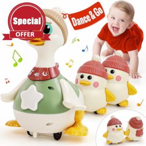 HOLA Baby Toys 0-6-12 Months Tummy Time Toys Dancing Duck Family