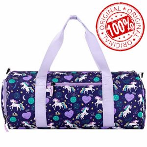 Choco Mocha Kids Duffle Bag for Girls Travel Duffle Bag Weekender Overnight Bag Kids Sleepover Bag Lightweight Sports Gym Bag with Shoes Compartment