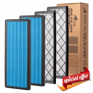 Spurtar Tesla Model Y Air Filter Activated Carbon Hepa Filter Cabin Air Filter Replacement for Tesla Model Y Accessories 2024-2020 (Set of 4 Packs)