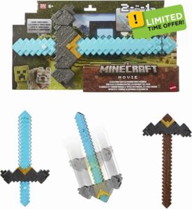 Mattel Minecraft Sword and Pickaxe 2-in-1 Toy