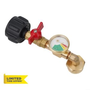 Easy Gas Cylinder Filling with Propane Refill Adapter Gauge and Control Valve