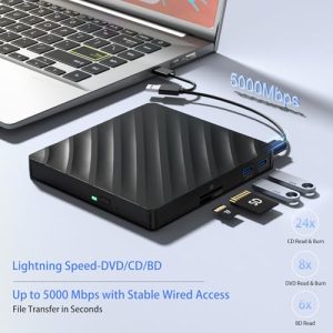 Portable Blu Ray Player with USB 3.0 Type-C
