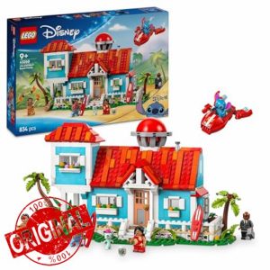 LEGO | Disney Lilo and Stitch Beach House Building Toy Set with 6 Rooms