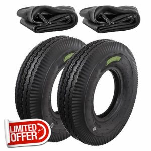 2 x 4.00-8 tyres + reinforced 6 PR pneumatic chambers for wheels trolleys