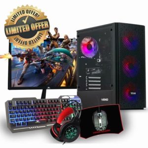 Veno Scorp Gaming PC Bundle Intel Core i7-4790 Processor RX 550 4GB Graphics Card - 16GB Ram - 1TB SSD - 550W PSU - Windows 10 Pro - WiFi - Titan 4