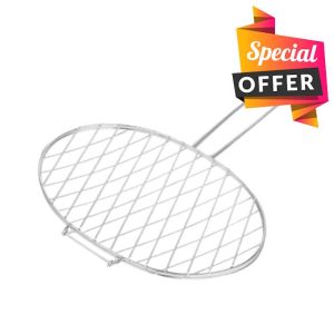 perfk BBQ Net Cooking Net Portable Thickened BBQ Basket Vegetable Grill Basket Grilling Baske