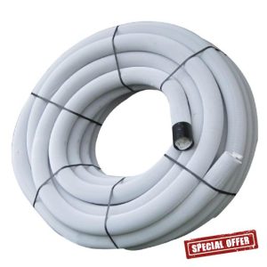 Wrapped Land Drainage Pipe 100mm Perforated 50m Coil Pipe