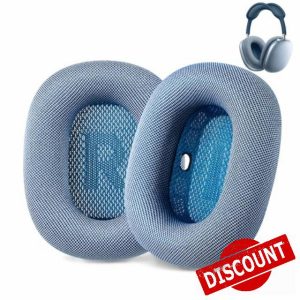 AHG Accessory House Global Upgraded Replacement airpods max ear Cushions pads compatible with Apple AirPods Max Headphones (Sky Blue). Silicone Lined Mesh/High-Density Foam/Strong Magne