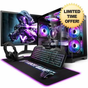Vibox V-276 Gaming PC Bundle • AMD Ryzen 5 5500 4.2GHz • Nvidia RTX 4060 Ti 8GB • 16GB RAM • 1TB SSD • Windows 11 • 24" Monitor • WiFi