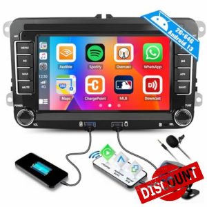 2G+64G Android 13 2 Din Car Stereo for VW Golf 5 Plus 6 Passat B6 Polo with Wireless Carplay Android Auto