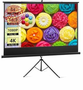 WUDLEP 84 Inch Projector Screen with Stand