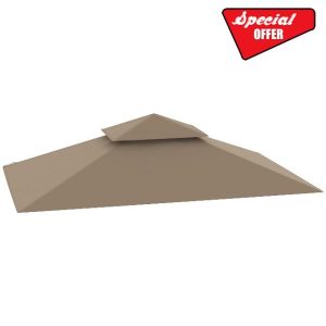 Outsunny Grill Gazebo Replacement Canopy Roof for 1.5 x 2.4m Frame