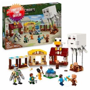 LEGO Minecraft The Ghast Balloon Village Attack - Building Toy incl. Steve's House