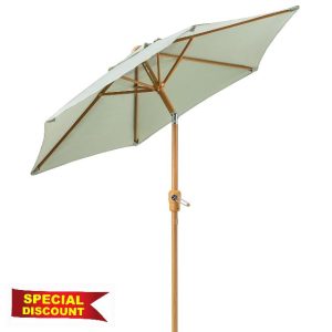 Christow 2m Tilting Garden Parasol with Crank Handle