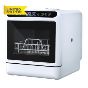 Smbcgdm Portable Countertop Dishwasher with 5L Water Tank