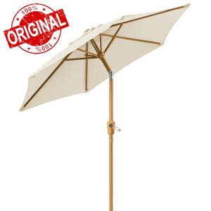 CHRISTOW 2m Tilting Garden Parasol with Crank Handle