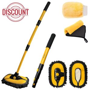 YeewayVeh 5PCS Car Wash Brush with Long Handle