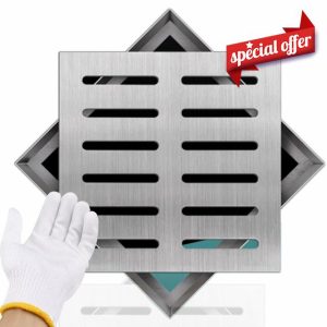 Square Drain Grate Heavy Duty Drainage 304 Stainless Steel Square Outdoor Drain Covers