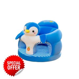 Baby Seat Baby Sit up Chair Cartoon Animals Plush Sofa Chair Toddler Baby Learn to Sit up Chair Sofa Washable Cover for Back Head Support Sitting Infant Seat (Penguin)