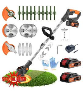 21V Cordless Strimmer Erzneaoch Grass Trimmer with 11