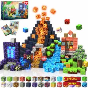 Magneverse Light Magnetic Blocks - 150PCS Magnetic Building Blocks Toys for Montessori Toddler Birthday Gifts - STEM Sensory Toys for 3 4 5 6 7 8 9 10 Year Old Girls Boys