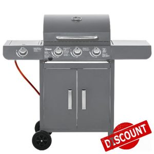 Outsunny 3+1 Burner Gas BBQ Grill