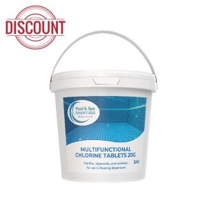 Multi-functional Chlorine Tablets 20g | 5KG | Hot Tubs & Pools | 4-in-1 Sanitiser