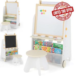 GYMAX 4-in-1 Kids Easel