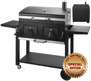 Smoker Barbecue Charcoal Portable BBQ with Waterproof Cover