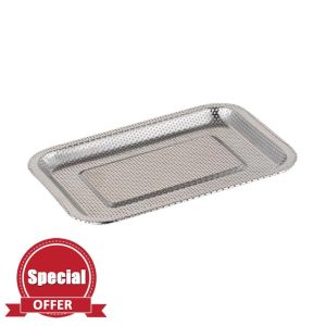 Sharplace Vegetable Barbecue Basket BBQ Grilling Basket Multipurpose Kitchen Gadget Barbecue Tool Dense Hole Drainage Tray for Campings