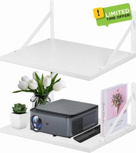 Wensdr 2 Pcs Projector Wall Mount Shelf