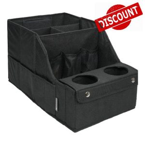 Honhoha Seat Organizer | Multi-Compartment Organizers | Car Seat Organizer with Partitions and Cup Holder Passenger Seat Organizer for Backseat Front Sea