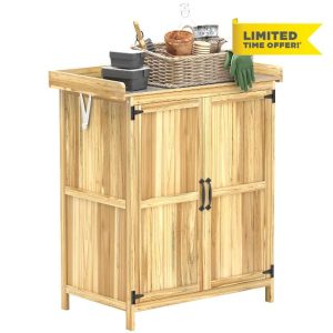 Outsunny Wooden Garden Shed