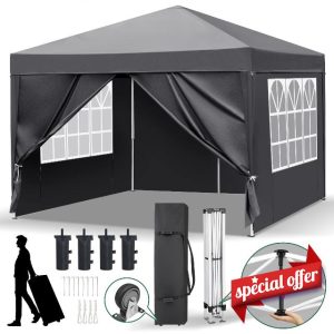 Bonnlo Gazebo with Sides 3m x 3m