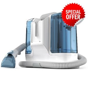 Rivenara Carpet Spot Upholstery Cleaner - Handheld Sofa Stain Striker 450W Wet Washer Machines Vacuum Portable Compact Cleaning Machine Small Mini Messy Tool for Pets Home Rug Couch Car Seats Camera