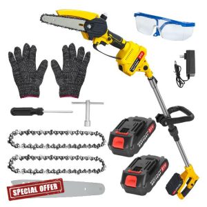 2-in-1 Mini Chainsaw and Electric Pole Saw