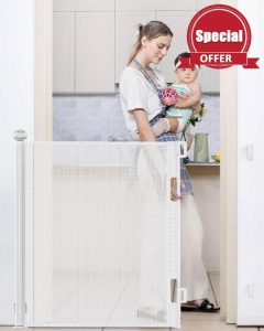 Monkrict Retractable Baby Gate Extends up to 55" Wide