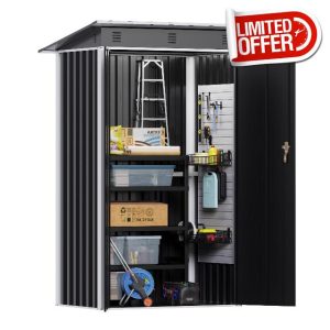 SUPEER Metal Outdoor Storage Shed 4 FT x 3 FT
