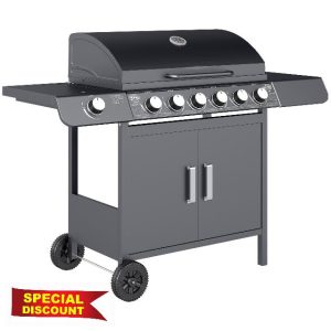 Outsunny 6+1 Burner Gas BBQ Grill