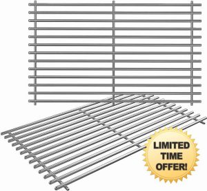 Denmay 44.5 x 26 cm Stainless Steel Cooking Grate for Weber Spirit Ⅱ&Ⅱ 200 Series