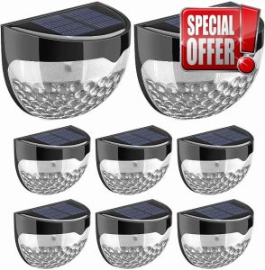 GloBrite Solar Fence Lights | Decorative Garden Light | Outdoor Wall Light Led