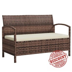 Outsunny Garden Storage Bench with 125L Capacity