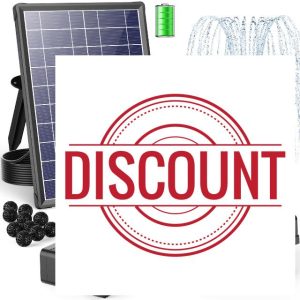 POPOSOAP Solar Pond Filter Built-in 3000mAh Battery Backup