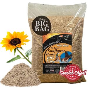 12.6kg Garden Bird Premium Sunflower Hearts Seed