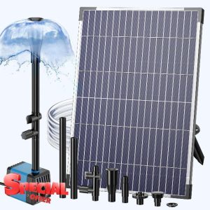 Billing Solar Pond Foundtain 12W 450L/H Solar Water Pump with Filter 5ft Tubing DIY Water Feature for Garden Ponds