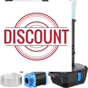 POPOSOAP 12W Solar Pond Filter with Fountain Pump